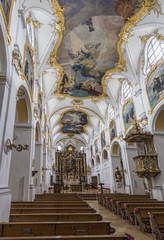 Fototapeta na wymiar Kloster Scheyern Bayern Kirche Innen Panorama