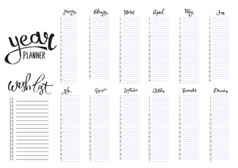 bullet journal year monthly planner
