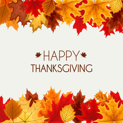 Abstract Vector Illustration Autumn Happy Thanksgiving Backgroun