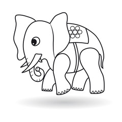 Icon of elephant on white background