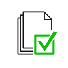 Approve File Icon. Vector illustration