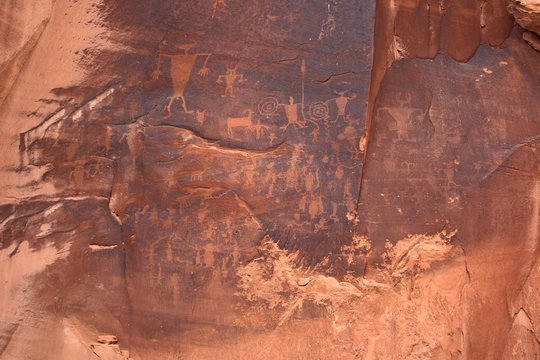 Rock Art along Hwy 279 North of Moab, Ut.  Locals call it the Potash Highway