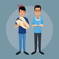 Dentist cartoon campaign icon vector illustration graphic design