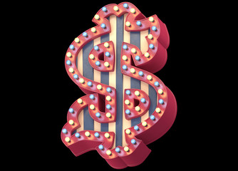 Circus sign light font.