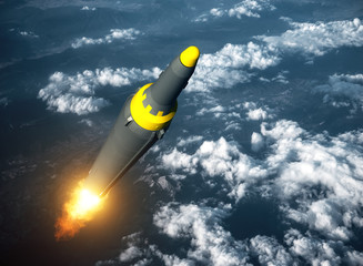 Fototapeta premium Launch Of North Korean Ballistic Missile
