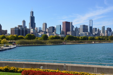 Chicago downtown from south side