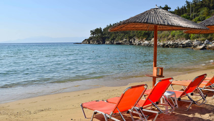 Beach in Kavala, Greece.