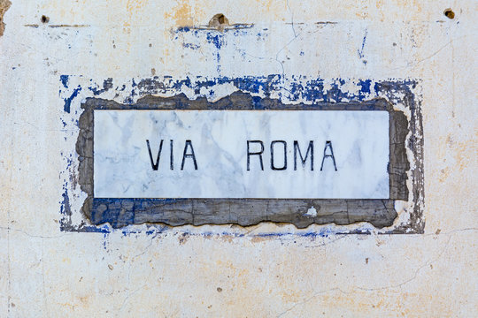 Fototapeta Marble street sign