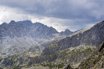 Fototapeta premium Stormy clouds in the High Tatra mountains