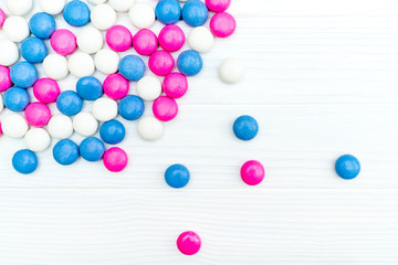 Colored chocolate coated candy