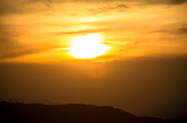 Clouds at beautiful sunset
