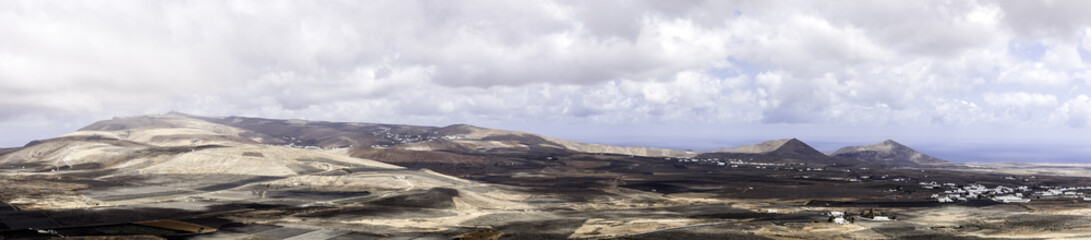 Naklejka premium Teguise - a view from volcano / Lanzarote / Canary Islands
