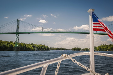 Fototapeta premium Cruising thousand islands under US flag