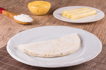 Tapioca. Brazilian cassava Snack
