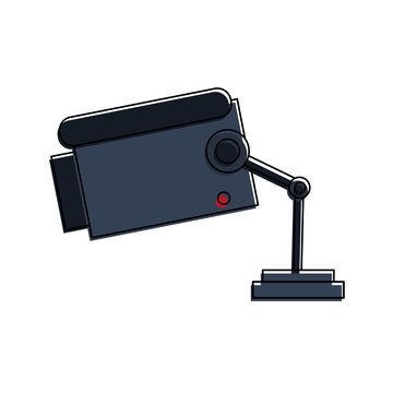 surveillance camera sideview icon image vector illustration design 