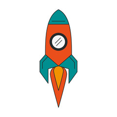 flying rocket icon image vector illustration design 