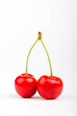 cherry on white background