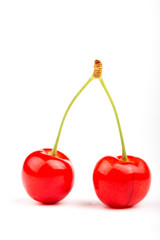 cherry on white background