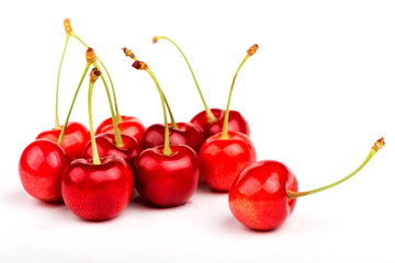 cherry on white background