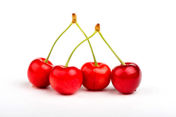 cherry on white background
