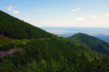Fototapeta na wymiar High Tatras above Tatranska Lomnica