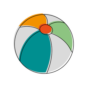 beach ball icon image vector illustration design 