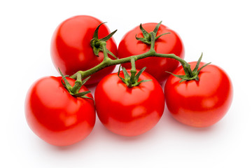 Tomato isolated on white background.