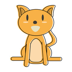 cat cartoon icon image vector illustration design 