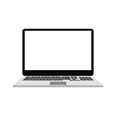 laptop with blank screen icon image vector illustration design 