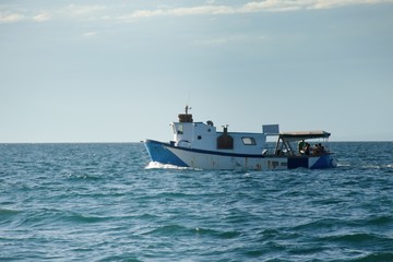 Fishing boat returning from the hunt