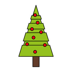 pine tree christmas related icon image vector illustration design 