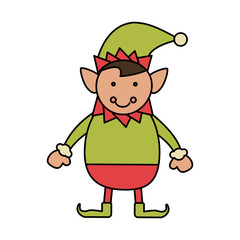 elf christmas related icon image vector illustration design 