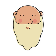happy man bald with beard  icon image vector illustration design 