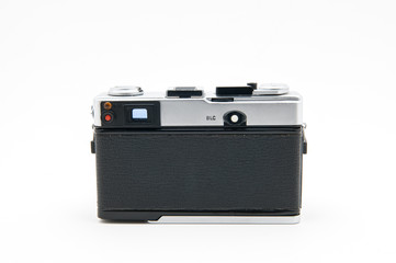 Old camera isolated on white background.