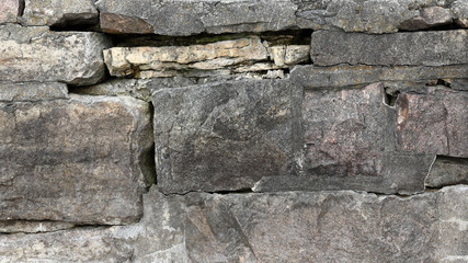 Closeup of a stonework wall