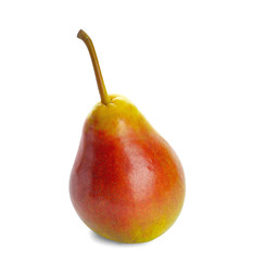 Delicious ripe pear on white background