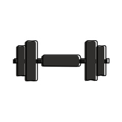 dumbbell weights icon image vector illustration design 