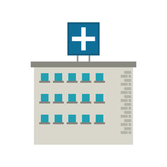 Obraz premium hospital building healthcare icon image vector illustration design 