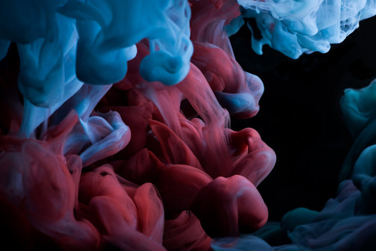 Colorful paint in water