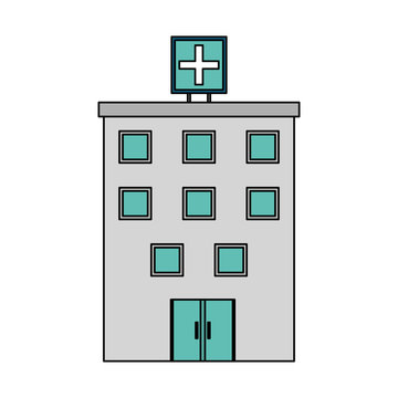 hospital building healthcare icon image vector illustration design 