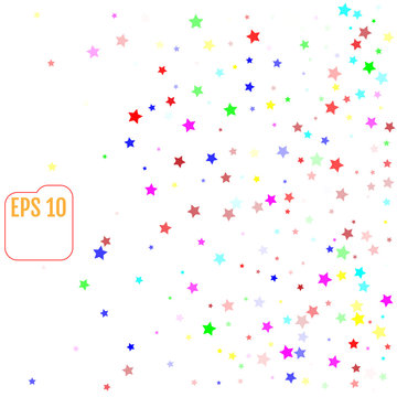 colored stars confetti. Vector illustration