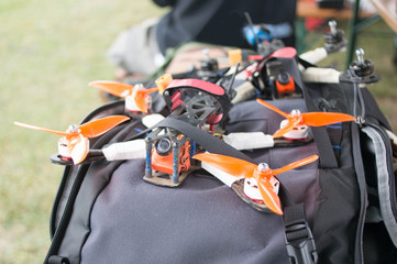 drone prepared for racing  - obrazy, fototapety, plakaty