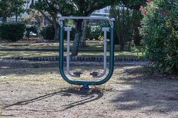 street simulators in the city park
