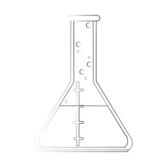 flask healthcare icon image vector illustration design  fine sketch line