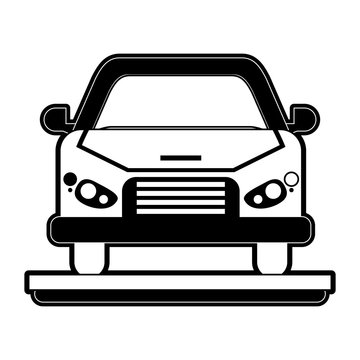 car frontview icon image vector illustration design