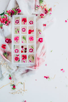 Flowery Ice Cubes