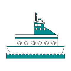 fishing boat icon image vector illustration design