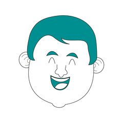 red hair man laughing icon image vector illustration design