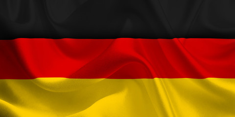 Waving flag of the Germany. German Flag in the Wind. German National mark. Waving Germany Flag. Germany Flag Flowing.