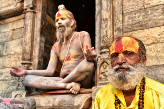 Portrait of a Holy Man in Kathmandu